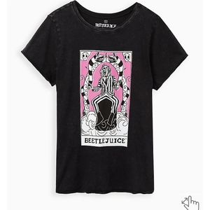 Torrid Classic Fit Black Mineral Wash Crew Tee